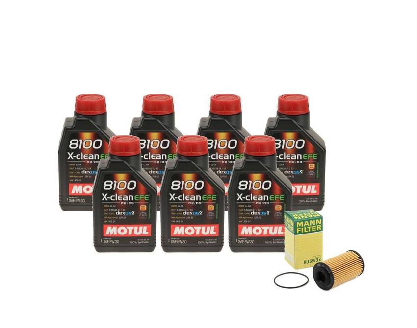 SAAB Engine Oil Change Kit - Motul (5W30) (X-CLEAN EFE 8100)